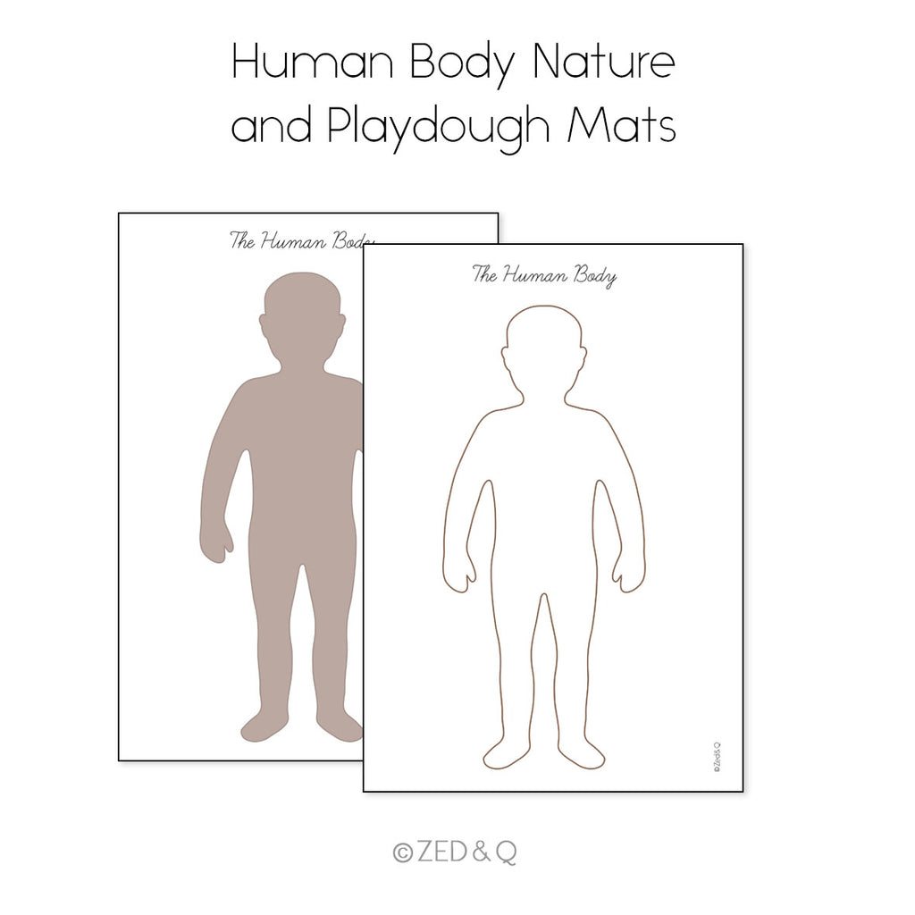 Human Body Playdough Mats