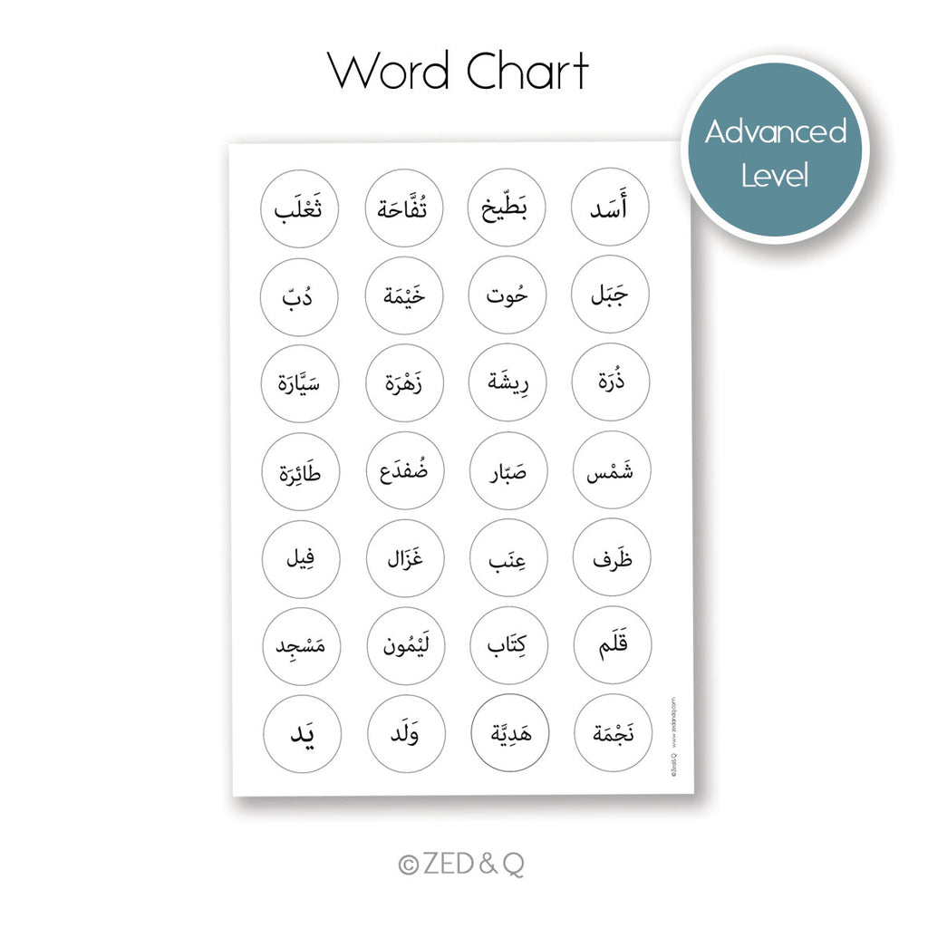 Arabic | Word Chart